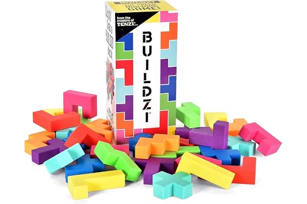 TENZI BUILDZI The Fast Stacking Building Block Game for The Whole Family - 2 to 4 Players Ages 6 to 96 - Plus Fun Party Games