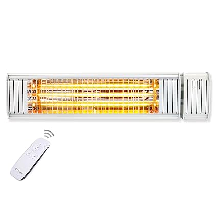VASNER Infrarot-Heizstrahler Appino 20 weiß, App Steuerung, Fernbedienung, 2000 Watt, Terrassenstrahler elektrisch, Infrarots