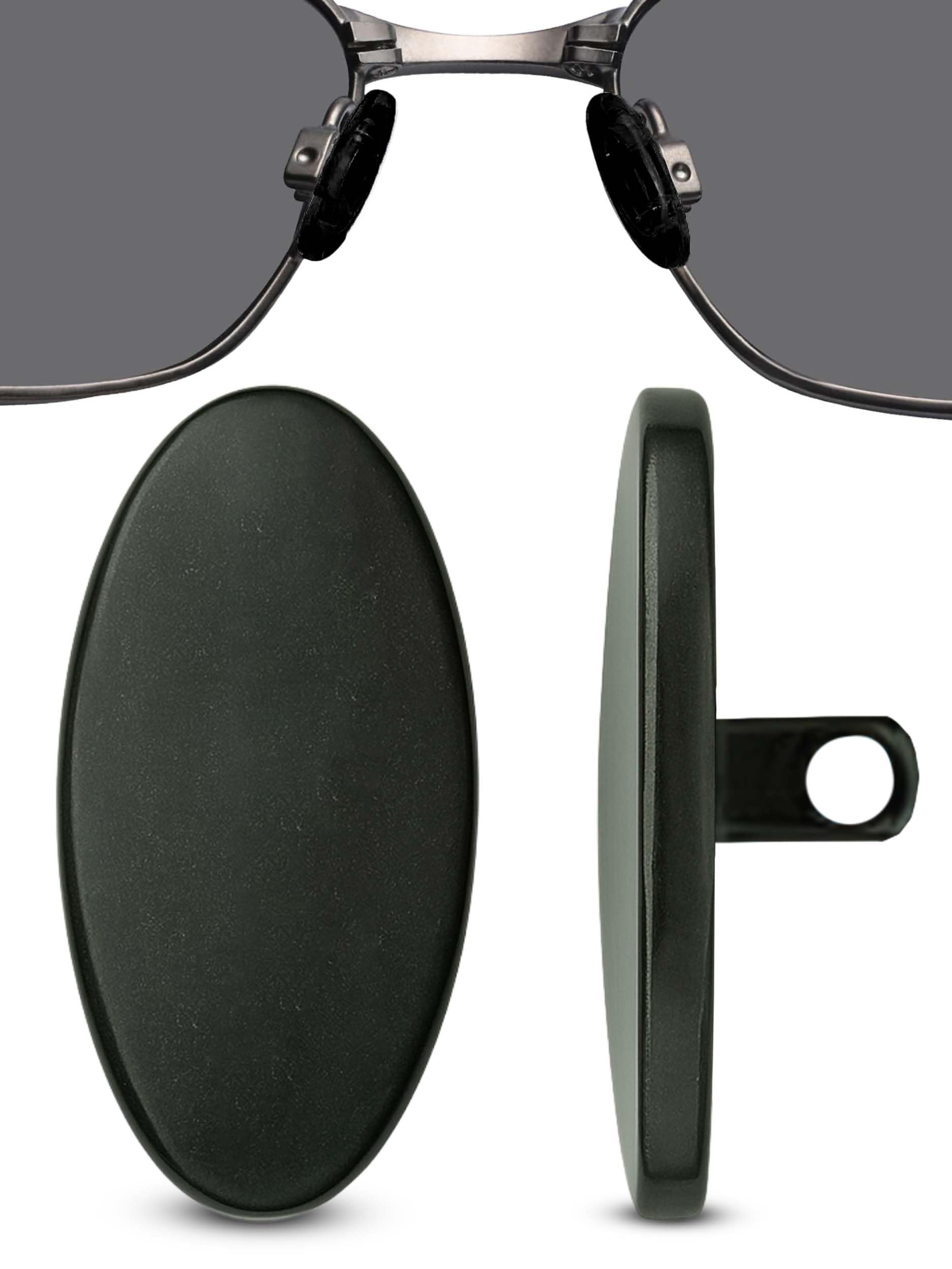 SPORTS WORLD VISION Titanium Glasses Nose Pads | Non-Slip Oval Titanium Nose Pads for Glasses | 13mm Screw-in Easy Replacement & Comfortable Fit - 1 Pair in Black Finish for Suitable Eyeglasses