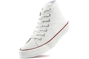 LUMUBBY Canvas Shoes for Women Men High Top Lace Up Sneakers Canvas Fashion Sneakers Classic Casual Walking Shoes Comfortable Breathable