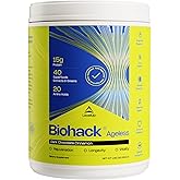 LevelUp Biohack Ageless: Colostrum Collagen Superfoods Antioxidants Spermidine Amino Acids Creatine for Women and Men, Total Body Rejuvenation (Dark Chocolate Cinnamon)