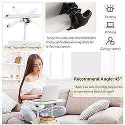 Tangkula Mobile Laptop Podium, Height Adjustable