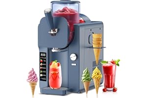 VELIETA Ice Cream Maker, Slushie Machine for Home, Slushy Machine 70 oz Margarita Machine with 6 Preset Programs for Ice Cream, Frozen Yogurt or Gelato, Adjustable Thickness, Blue