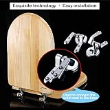 Skyzone Zinc Alloy Quick Release Toilet Seat Hinges WC Blind Hole Fixings view 6