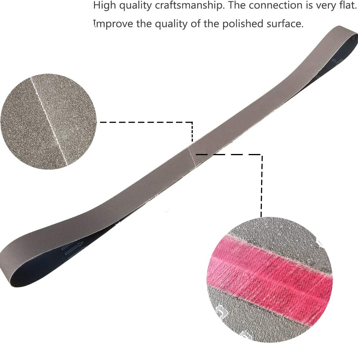 Sackorange 4 x 36 Inch High Performance Silicon Carbide Sanding Belts - Premium Knife Sharpening Sanding Belts Assortment 120 240 400 600 800 and 1000 Grits - 6 Pack - - 
