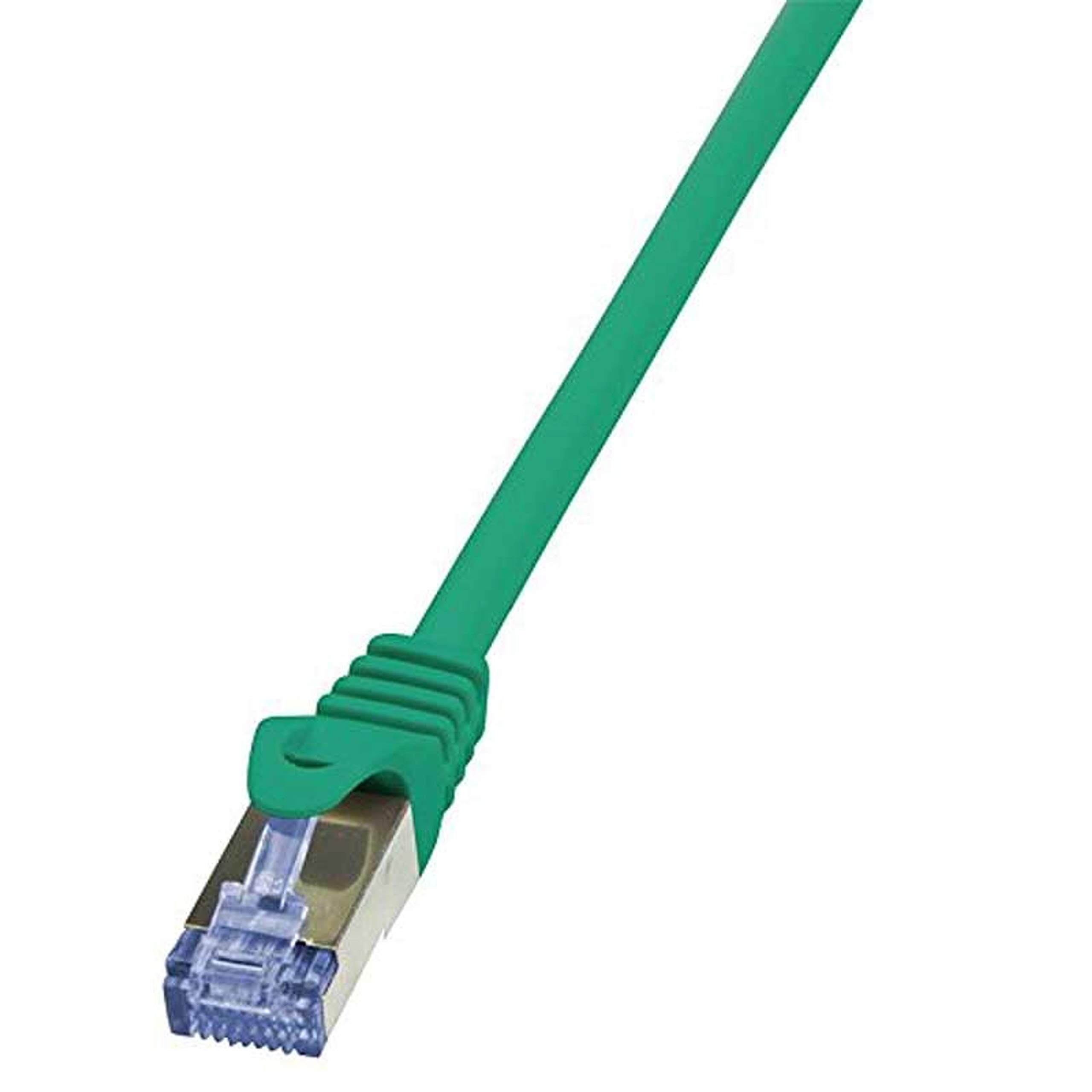 LogiLink CQ3035S Cat.6A 10G S/FTP PIMF PrimeLine Patch Cable, 1 Meter Length, Green, Green, 1 Meter Length