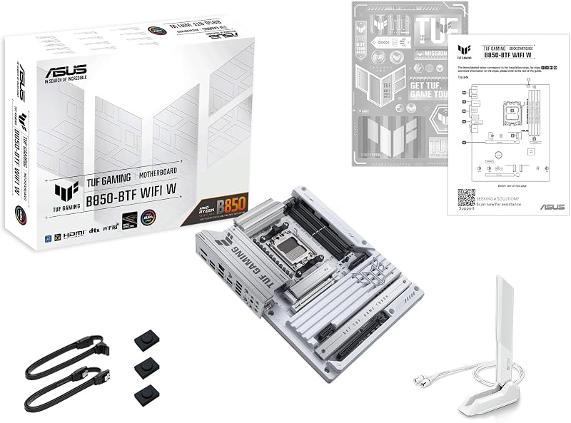 TUF GAMING B850-BTF WIFI W, Scheda Madre AMD ATX, Slot DDR5, Bianca