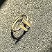METTU Double T Adjustable Ring,Copper Plated Silver Open Ring for Girls
