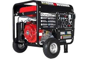 DuroStar 12000-Watt Gas or Propane Dual Fuel Electric Start Portable Generator, Home Back Up & RV Ready, 50 State Approved