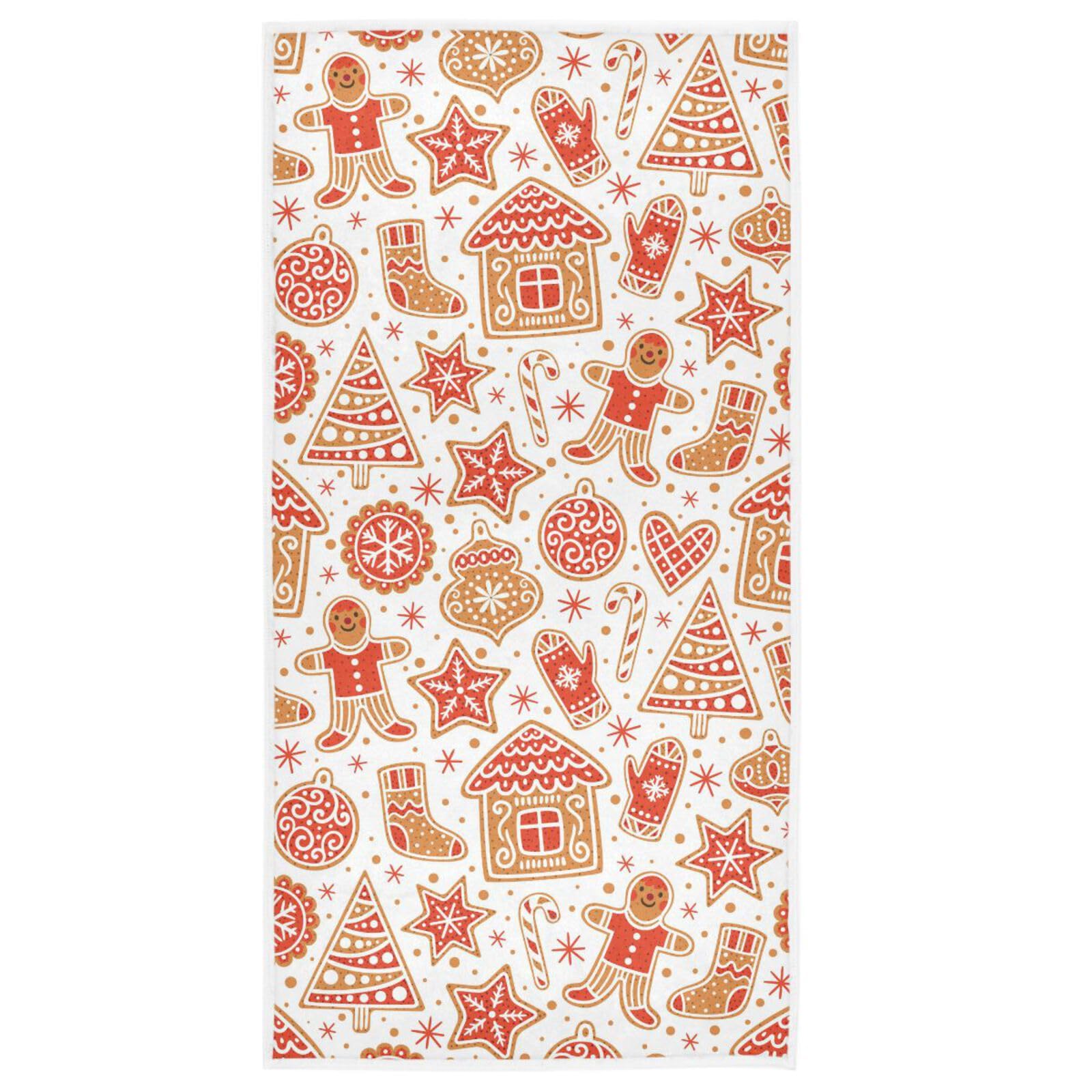 Pfrewn Winter Christmas Hand Towels for Bathroom