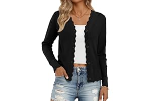 LILLUSORY Womens Cardigan Sweaters Long Sleeve Casual Lightweight Button Down V-Neck Fall Clothes 2025