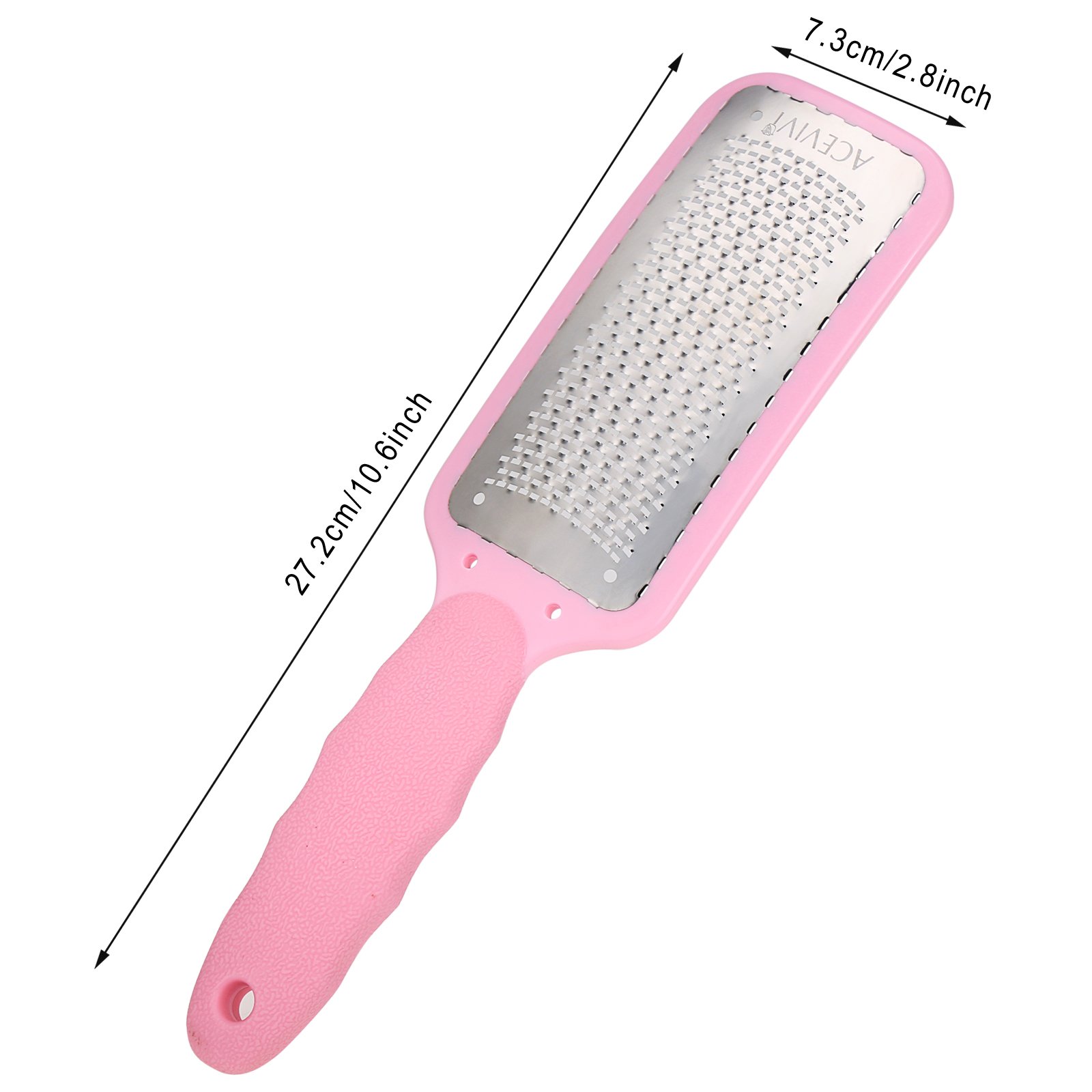 ACEVIVI Colossal Pedicure Foot Rasp Foot File and Callus Remover + Pedicure Nail File Gift, Pink