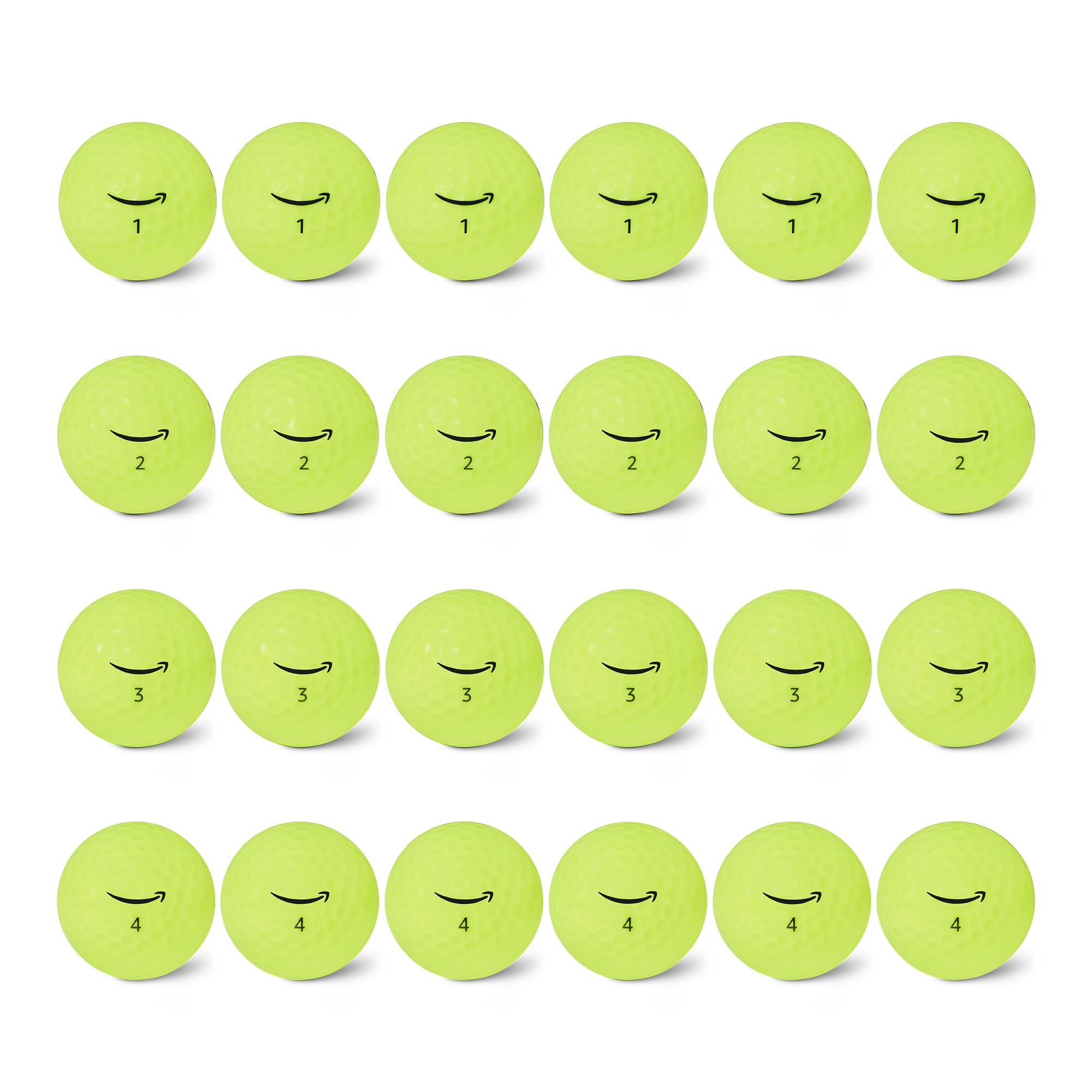 Amazon Basics Core Soft Golf Balls, 24-Pack, Yellow