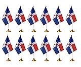 ZXvZYT Dominica Flag Dominican Desk Flag Small Mini