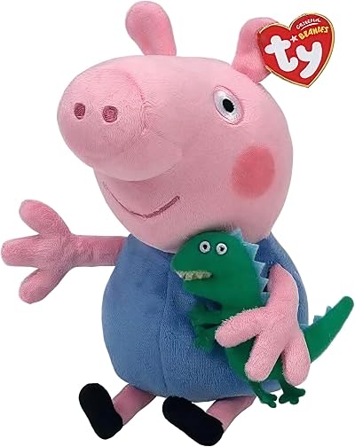 TY George 10 Inch Beanie Baby Peppa Pig Plush Toy