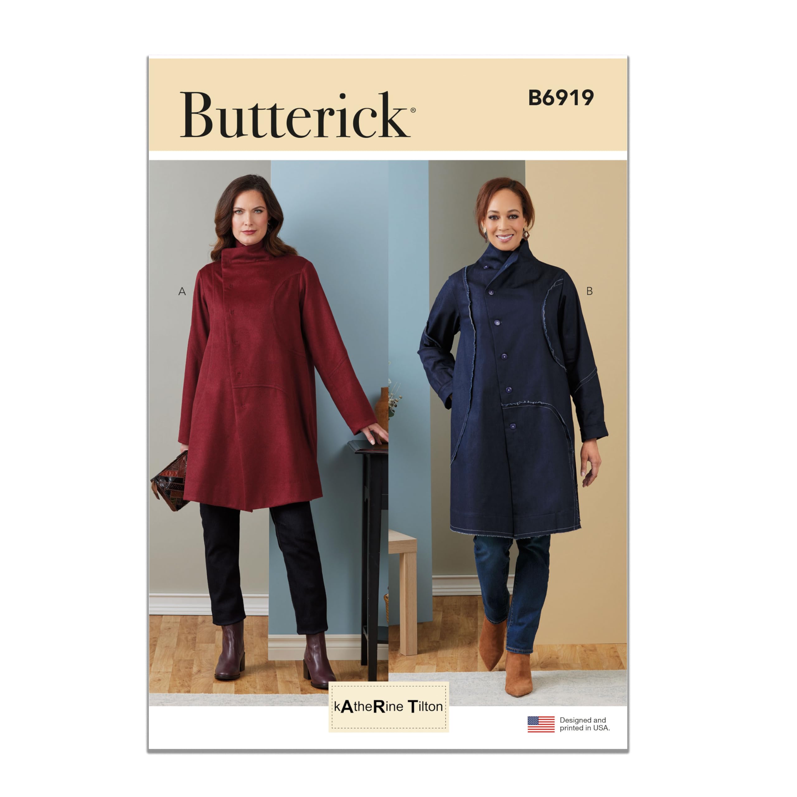 Butterick B6919F5 Misses' Coat by Katherine Tilton F5 (16-18-20-22-24)