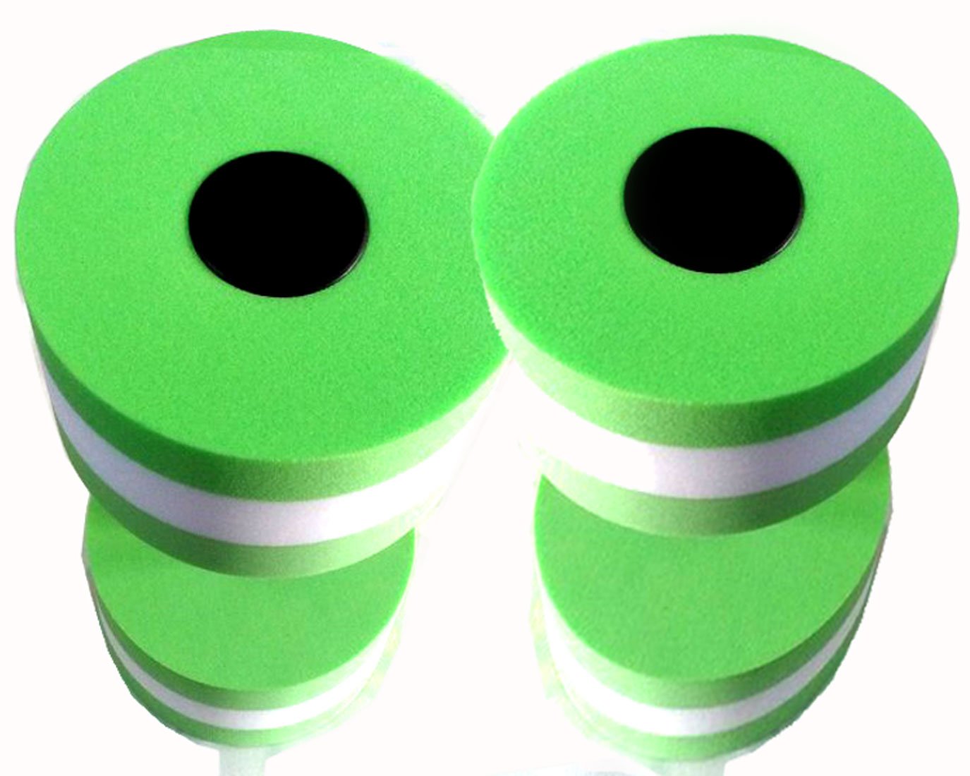 VERISA Water Aerobic Exercise Foam Dumbbells Pool Resistance 1 Pair, Water Fitness Exercises Equipment for Weight Loss- 1 Pair - 3 Colors Available (GREEN)
