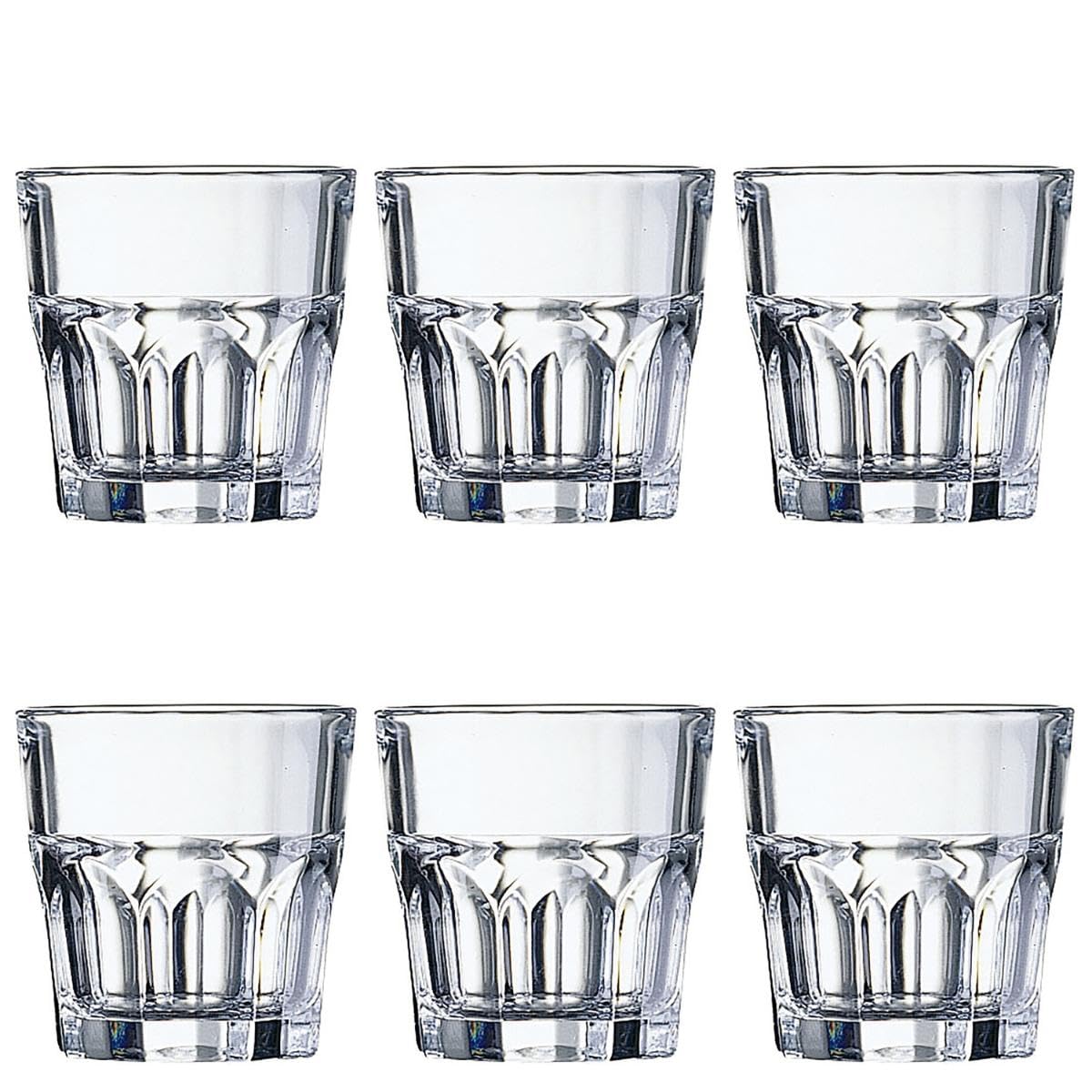 Arcoroc Granity FB16 Whisky stackable 160ml, without filling mark, 6 Glasses