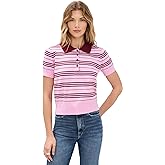 English Factory Women's Striped Polo Knit Top