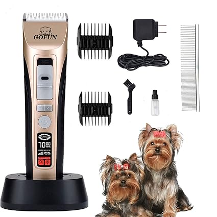 Hundeschermaschine - Tierhaarschneidemaschine Kit 5-Gang Schermaschine Hunde Trimmer für Hund Katzen Drahtlose Tierhaartrimme