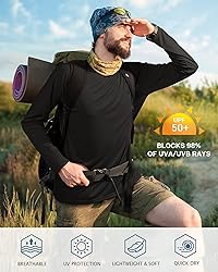 Roadbox Mens UPF 50+ UV Sun Protection Shirts