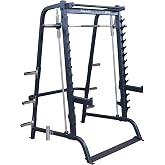 Body-Solid Precise 7&deg; Angle Smith Machine Home Gym - Strength Training Equipment with Adjustable Safeties, Squat Rack Cage, Half Rack &amp; Weight Cage Power Rack - Ideal for Amateurs &amp; Professionals