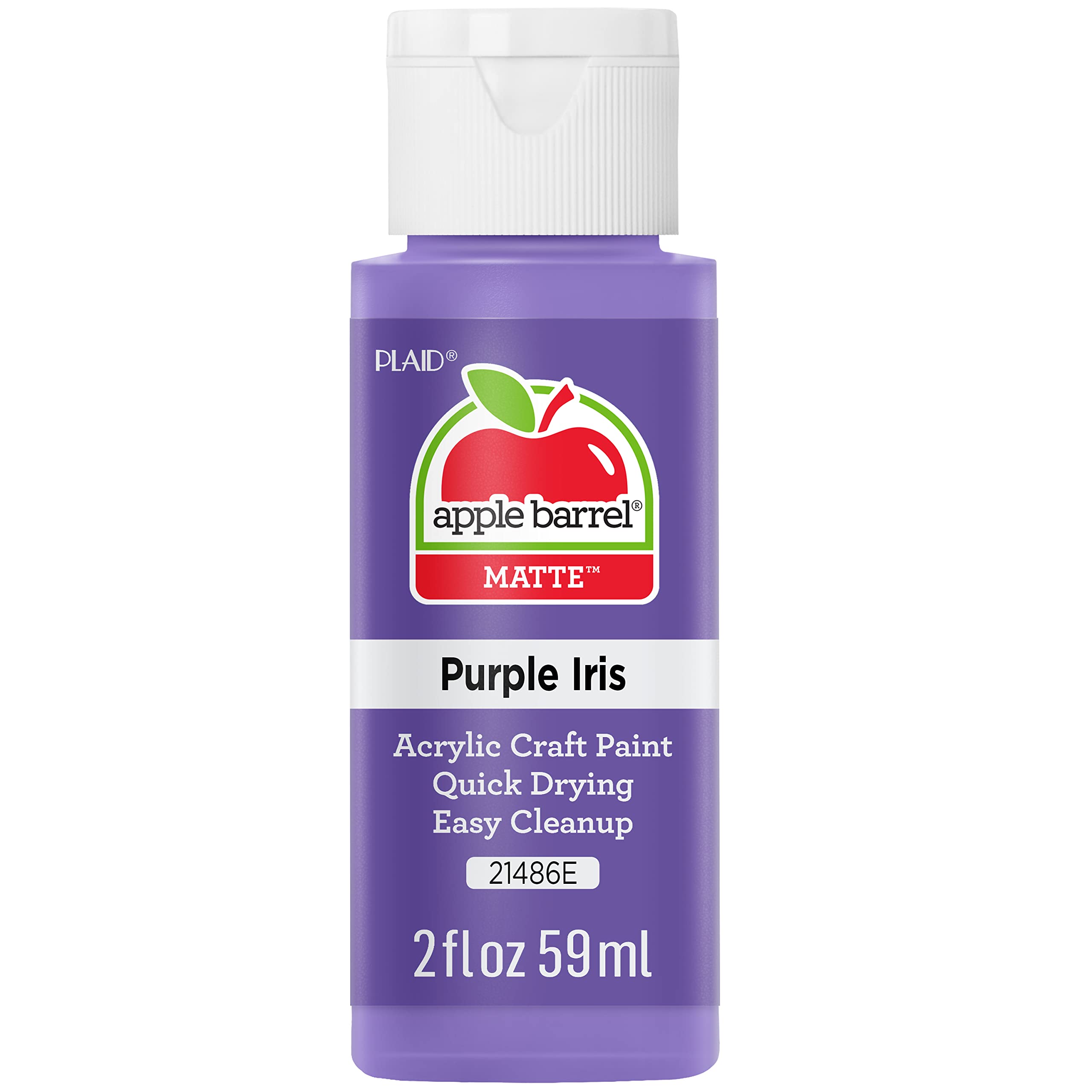 Photo 1 of Apple Barrel Acrylic Paint in Assorted Colors (2 oz), 21486, Purple Iris