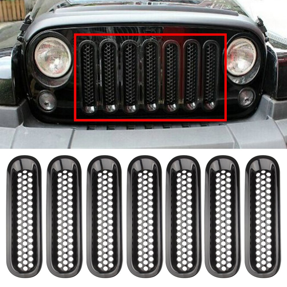 Grille Inserts Automotive Black Front Grill Mesh Grille Insert Kit For