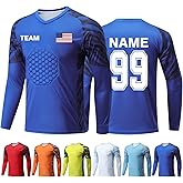 Custom Padded Goalie Jerseys for Kids Youth Adults with Name Number Team Logo Personalized Soccer Mens Goalkeeper Jersey