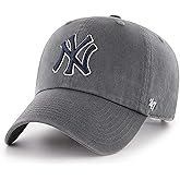 47 MLB Alternate Clean Up Adjustable Hat, Adult (New York Yankees Charcoal)