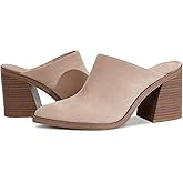 JeimPoey Womens Mules Pumps Point Closed Toe Slip-on Heels Stacked Chunky Block Heel Backless Clogs