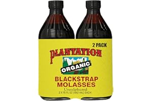 Plantation Unsulphured Blackstrap Molasses -- 15 fl oz Each / Pack of 2