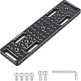 INNOREL CP2005 20 * 5cm Multi-Functional Cheese Plate with 1/4" & 3/8" Threads, Switching Mounting Plate with Built-in ARRI Locating Holes for Camera and Tripod