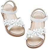 Otter MOMO Girls Open Toe Princess Flat Sandals with Comfort Sole Summer Sandals