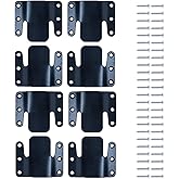 LazyMe Sectional Couch Connectors with Hardware, 4 Sets 8 Pieces | Universal Sofa Connector Brackets, Couch Connectors for Sectional Sofas, Interlocking Furniture Hardware