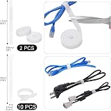 Soulwit 200Pcs Cable Management Kit 4 Sleeves 37 Clips 7 Holders 100 Ties view 5