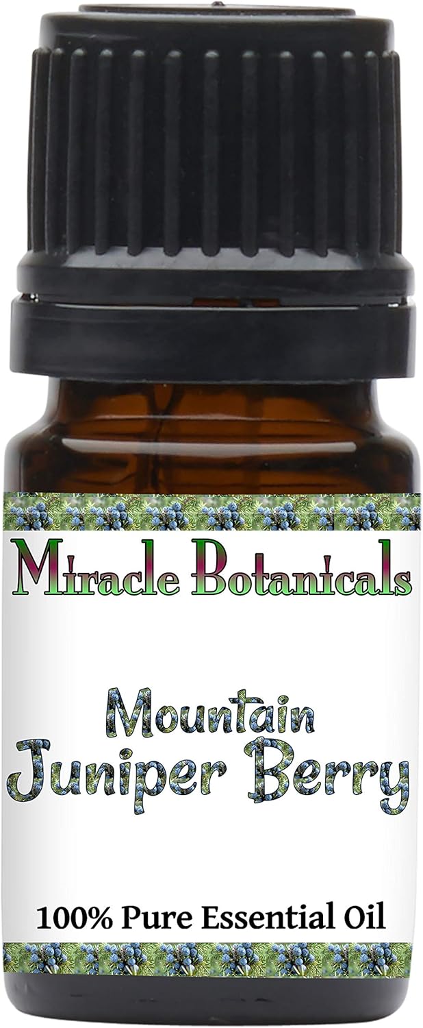 Miracle Botanicals Wildcrafted Mountain Juniper Berry Essential Oil - 100% Pure Juniperus Scopulorum (5ML)