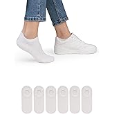 Hugh Ugoli Women Bamboo No Show Socks, Non Slip Invisible Liner,Soft, Thin Low Cut Socks, Seamless Toe, 6-12 Pairs