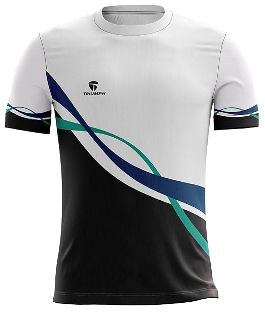 Buy Triumph Men's Sublimated Strips Sports Kabaddi TShirt Multi Colour