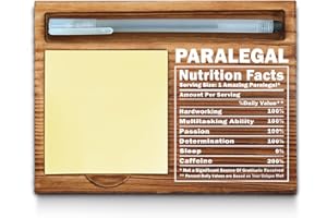 WAINVNIAW Paralegal Gifts, Paralegal Sticky Note Holder, Paralegal Office Decor, Paralegal Desk Organization, Paralegal Desk Self-Stick Note Pad Holders WPP39