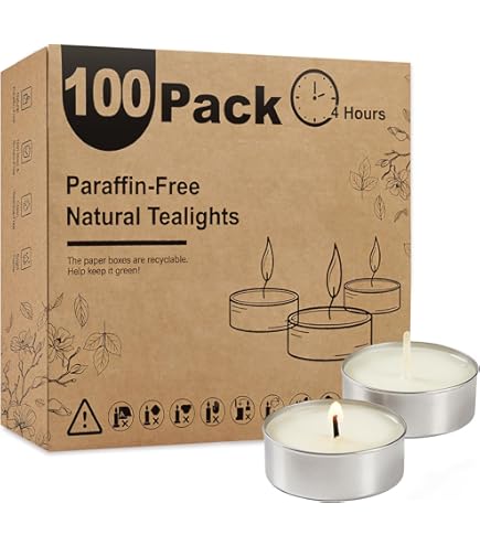 Amazon.com: Ikea Glimma Unscented Tealights, White, 100 Count