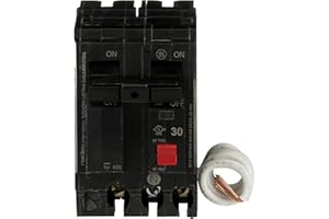 ABB Q-Line THQL2130GFTP 30A Double Pole Circuit Breaker • 30 Amp Double Pole Ground Fault Breaker with Self-Test • 120/240 VAC 2-Pole Ground Fault Circuit Interrupter • GFCI Interrupter