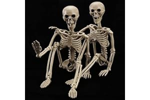 HBSTK 2 Pack 40 Inches Halloween Skeleton Full Body Posable Movable Jonints for Halloween Decoration Décor