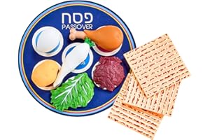 Rite Lite Passover Vinyl Seder Plate Food Play Set Pesach Seder Jewish Holiday Party Favor Matzah Dish Table Decoration for L