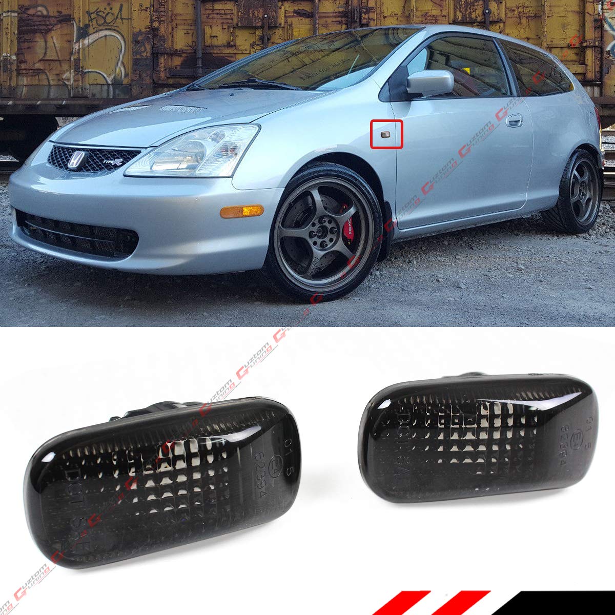 Fits For Honda Fit Civic Es Ep3 Si Fd Acura Rsx Dc5 Type R Jdm Smoke Tinted Lens Fender Side Marker Lamp Light Pair Buy Online In Bermuda At Bermuda Desertcart Com Productid
