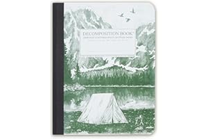 Decomposition Mountain Lake College Ruled Composition Notebook - 9.75 x 7.5 Journal with 160 Lined Pages - Notebooks for School Supplies, Home & Office - 100% Recycled Paper - Made in USA