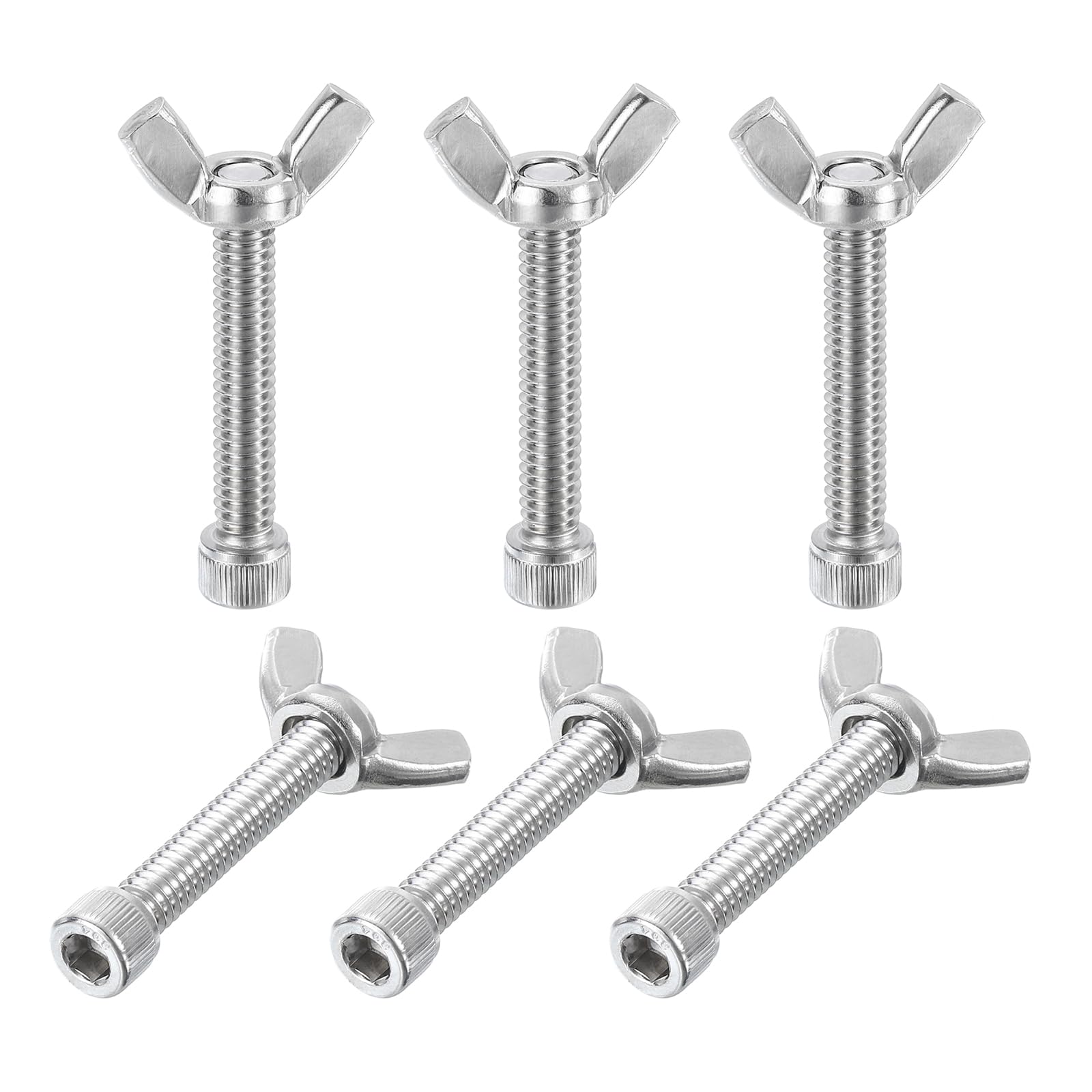 PATIKIL 1-1/2" Bat Pins, 6 Sets 304 Stainless Steel Pottery Pins Fits Any Standard Throwing Wheel Head Ceramic Bat, Pottery System Replacement Pins Tool for Pottery Construction Furniture