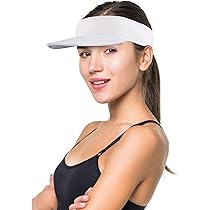 EZGOODZ White Visor Hats for Women and Men, One Size