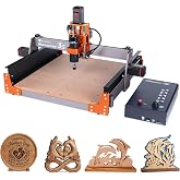 FoxAlien Masuter 3S CNC Router Machine with Closed-Loop Stepper Motors | NEMA 23 Closed-Loop Stepper Motor, 400W Spindle for Wood Acrylic Aluminum Metal Carving Cutting 400x400x95mm Work Area