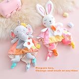 EAQ Baby Comforter with Teether Rabbit Crinkle Ears Soft Rattle 33x33 cm view 4